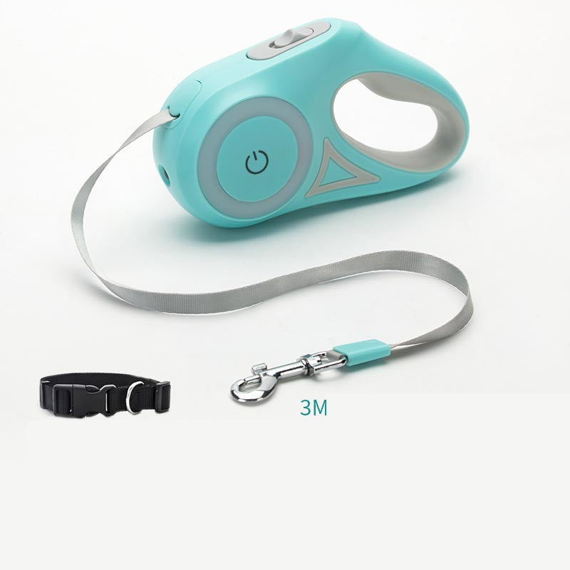 Retractable Dog Leash & Collar Set