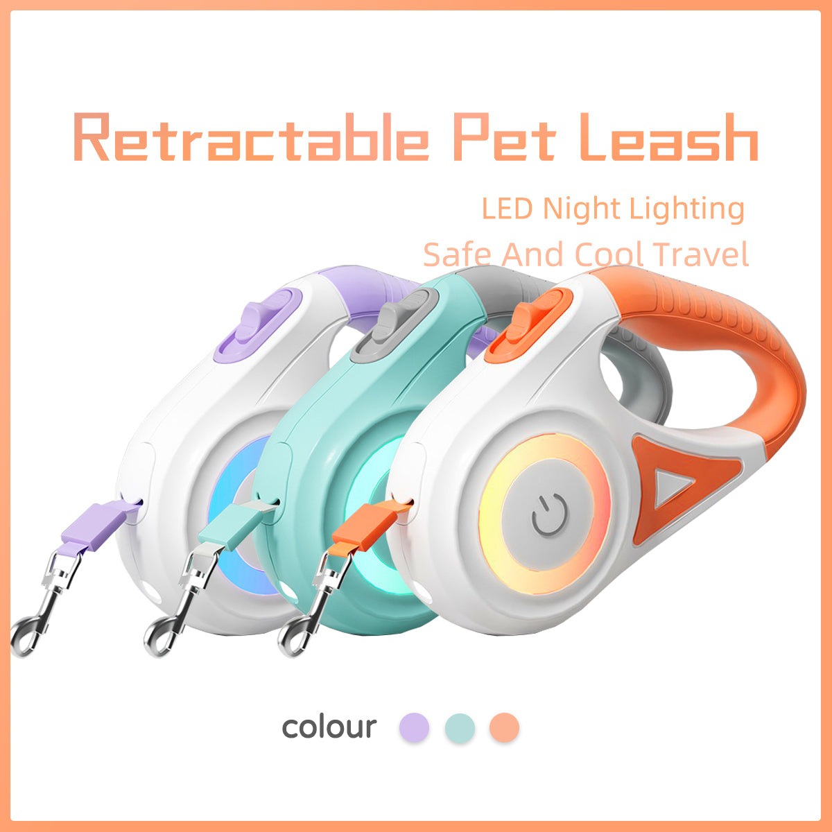 Retractable Dog Leash & Collar Set