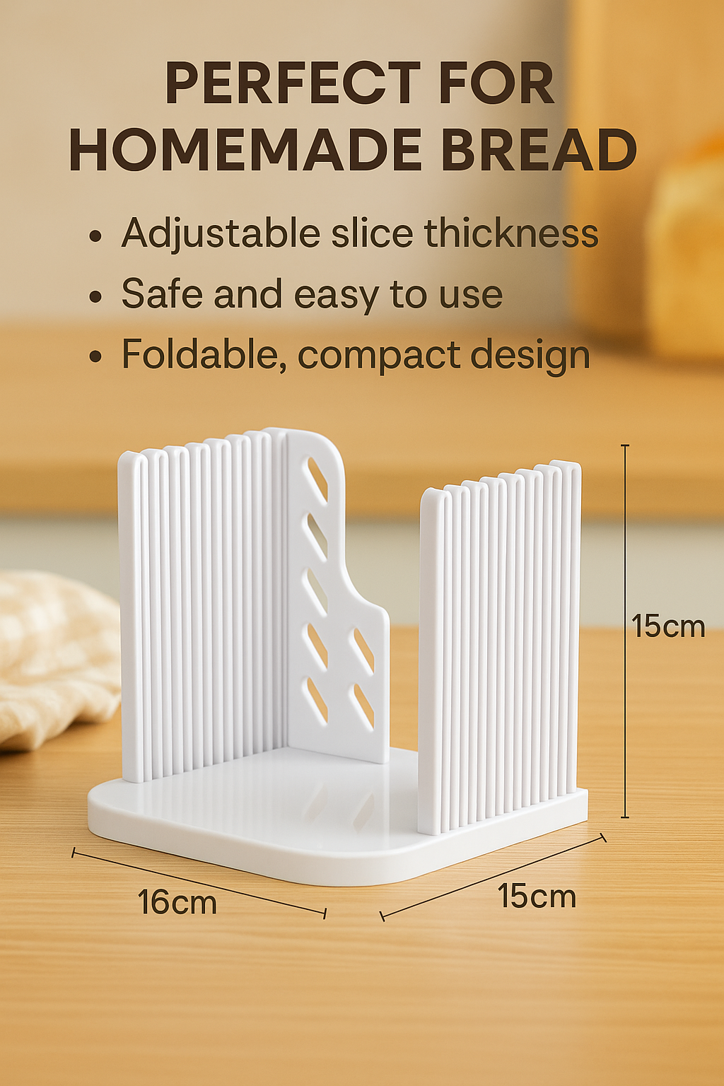 Premium Adjustable Bread Slicer